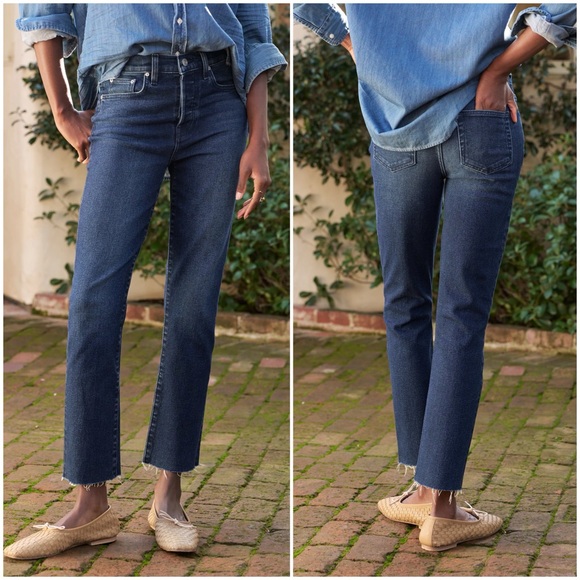 NEW Frank & Eileen Cork Straight Leg Jeans Everyday Rinse Raw Hem Sz 30 Denim G6 - Picture 1 of 7